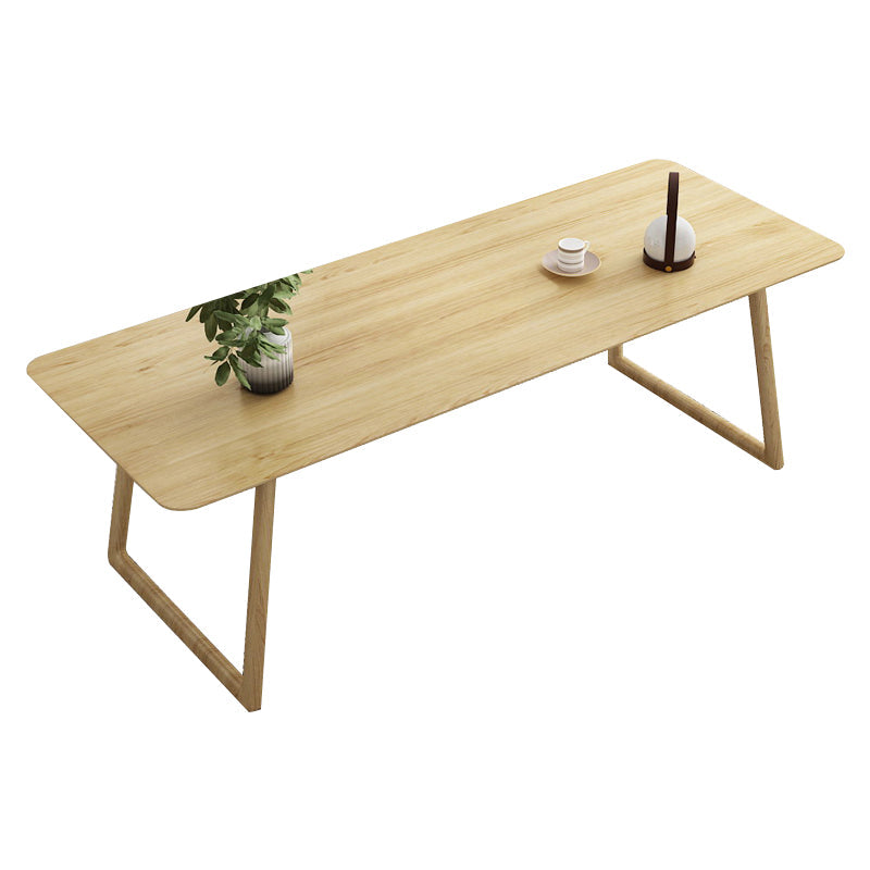 Rectangle Industrial Dining Table Solid Wood Fixed Table for Kitchen Natural Without Chairs Clearhalo ' dining_table' 'Dining Tables & Seating' 'Dining Tables' 'furn' 'furn_dining_table' 'Furniture' 'furniture_dining_table' 'Kitchen & Dining Furniture' 'kitchen&dining_furn' 'kitchen' 'kitchen_dining_table' 4413760