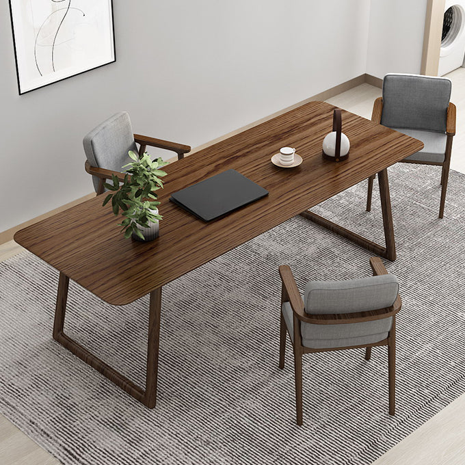 Rectangle Industrial Dining Table Solid Wood Fixed Table for Kitchen Clearhalo ' dining_table' 'Dining Tables & Seating' 'Dining Tables' 'furn' 'furn_dining_table' 'Furniture' 'furniture_dining_table' 'Kitchen & Dining Furniture' 'kitchen&dining_furn' 'kitchen' 'kitchen_dining_table' 4413764
