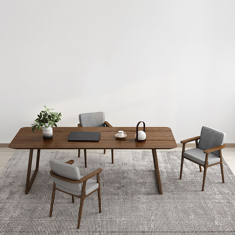 Rectangle Industrial Dining Table Solid Wood Fixed Table for Kitchen Clearhalo ' dining_table' 'Dining Tables & Seating' 'Dining Tables' 'furn' 'furn_dining_table' 'Furniture' 'furniture_dining_table' 'Kitchen & Dining Furniture' 'kitchen&dining_furn' 'kitchen' 'kitchen_dining_table' 4413766