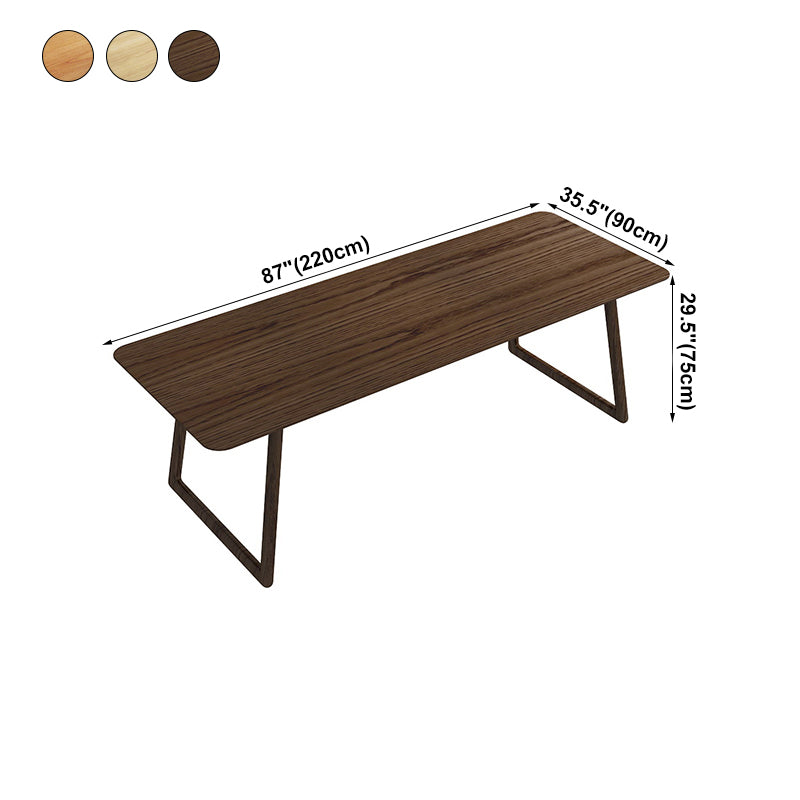 Rectangle Industrial Dining Table Solid Wood Fixed Table for Kitchen Clearhalo ' dining_table' 'Dining Tables & Seating' 'Dining Tables' 'furn' 'furn_dining_table' 'Furniture' 'furniture_dining_table' 'Kitchen & Dining Furniture' 'kitchen&dining_furn' 'kitchen' 'kitchen_dining_table' 4413772