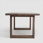 Industrial Solid Wood Dining Table Rectangle Table in Brown with Double Pedestal Base 78.7"L x 31.5"W x 29.5"H Without Chairs Clearhalo ' dining_table' 'Dining Tables & Seating' 'Dining Tables' 'furn' 'furn_dining_table' 'Furniture' 'furniture_dining_table' 'Kitchen & Dining Furniture' 'kitchen&dining_furn' 'kitchen' 'kitchen_dining_table' 4413778