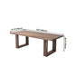 Industrial Solid Wood Dining Table Rectangle Table in Brown with Double Pedestal Base Clearhalo ' dining_table' 'Dining Tables & Seating' 'Dining Tables' 'furn' 'furn_dining_table' 'Furniture' 'furniture_dining_table' 'Kitchen & Dining Furniture' 'kitchen&dining_furn' 'kitchen' 'kitchen_dining_table' 4413784