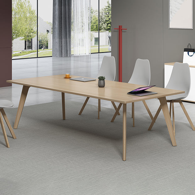 Rectangle Modern Dining Table Solid Wood Fixed Dinette Table for Home Use 70.9"L x 35.4"W x 29.5"H Without Chairs Clearhalo ' dining_table' 'Dining Tables & Seating' 'Dining Tables' 'furn' 'furn_dining_table' 'Furniture' 'furniture_dining_table' 'Kitchen & Dining Furniture' 'kitchen&dining_furn' 'kitchen' 'kitchen_dining_table' 4413790