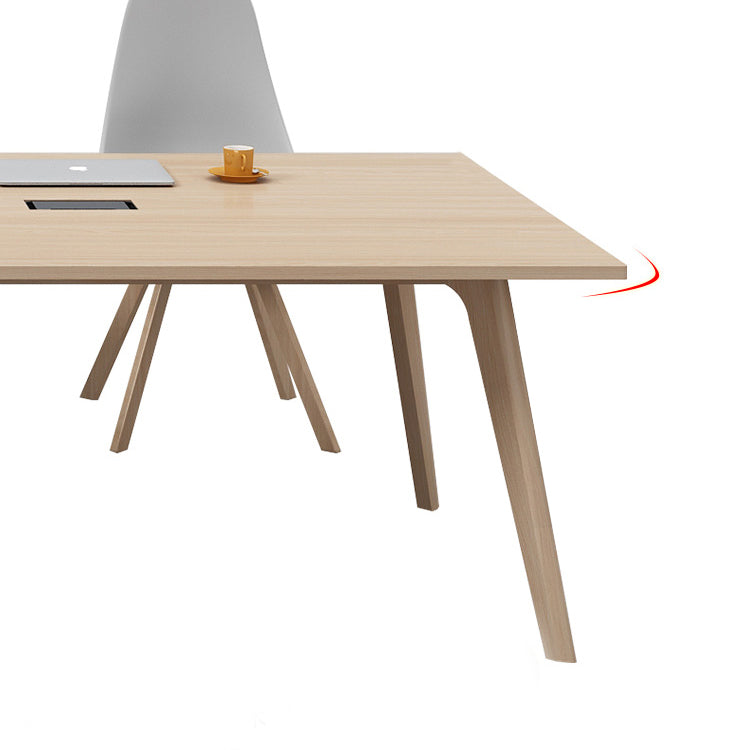 Rectangle Modern Dining Table Solid Wood Fixed Dinette Table for Home Use Clearhalo ' dining_table' 'Dining Tables & Seating' 'Dining Tables' 'furn' 'furn_dining_table' 'Furniture' 'furniture_dining_table' 'Kitchen & Dining Furniture' 'kitchen&dining_furn' 'kitchen' 'kitchen_dining_table' 4413791