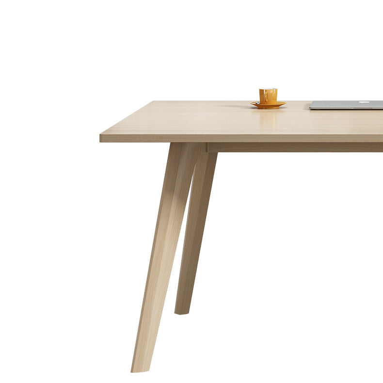 Rectangle Modern Dining Table Solid Wood Fixed Dinette Table for Home Use Clearhalo ' dining_table' 'Dining Tables & Seating' 'Dining Tables' 'furn' 'furn_dining_table' 'Furniture' 'furniture_dining_table' 'Kitchen & Dining Furniture' 'kitchen&dining_furn' 'kitchen' 'kitchen_dining_table' 4413792