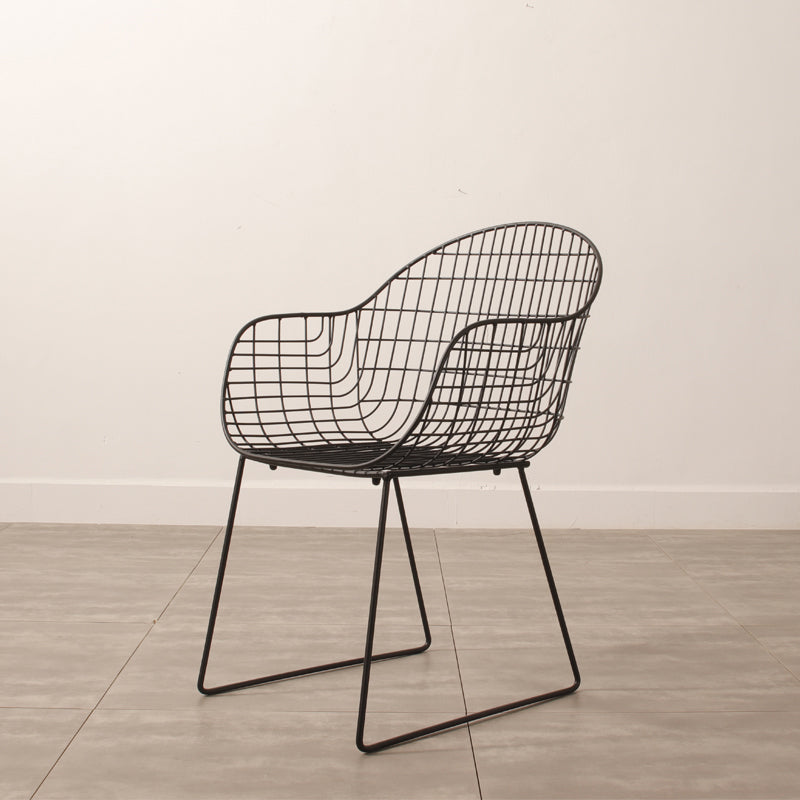 Modern PU Leather Dining Chairs Metal Dining Armchairs for Restaurant Use Clearhalo ' kitchen&dining_furn' 'Dining Chairs' 'Dining Tables & Seating' 'dining_chair' 'furn' 'furn_dining_chair' 'Furniture' 'furniture_dining_chair' 'Kitchen & Dining Furniture' 'kitchen' 4413827