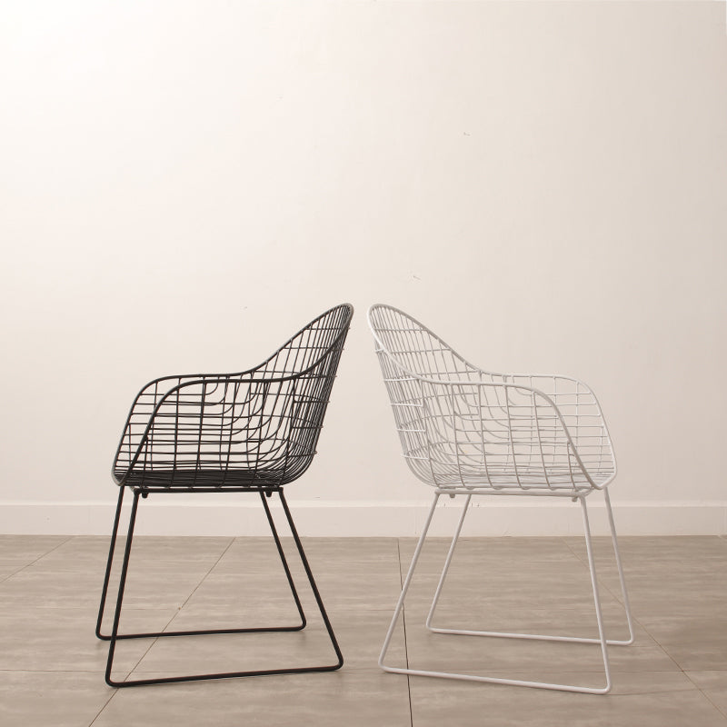 Modern PU Leather Dining Chairs Metal Dining Armchairs for Restaurant Use Clearhalo ' kitchen&dining_furn' 'Dining Chairs' 'Dining Tables & Seating' 'dining_chair' 'furn' 'furn_dining_chair' 'Furniture' 'furniture_dining_chair' 'Kitchen & Dining Furniture' 'kitchen' 4413829