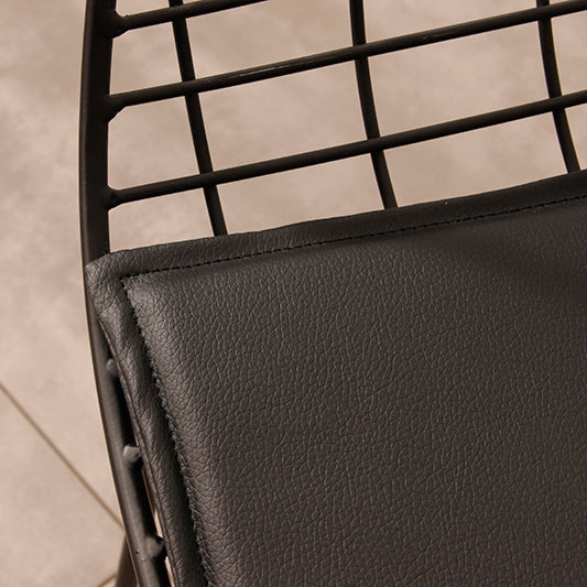 Modern PU Leather Dining Chairs Metal Dining Armchairs for Restaurant Use Clearhalo ' kitchen&dining_furn' 'Dining Chairs' 'Dining Tables & Seating' 'dining_chair' 'furn' 'furn_dining_chair' 'Furniture' 'furniture_dining_chair' 'Kitchen & Dining Furniture' 'kitchen' 4413838