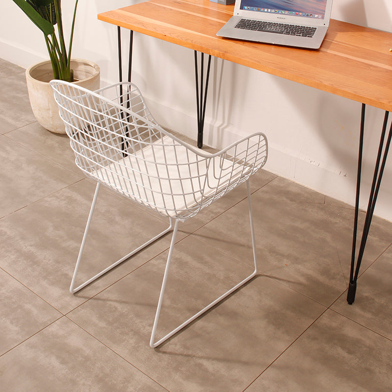 Modern PU Leather Dining Chairs Metal Dining Armchairs for Restaurant Use Clearhalo ' kitchen&dining_furn' 'Dining Chairs' 'Dining Tables & Seating' 'dining_chair' 'furn' 'furn_dining_chair' 'Furniture' 'furniture_dining_chair' 'Kitchen & Dining Furniture' 'kitchen' 4413840