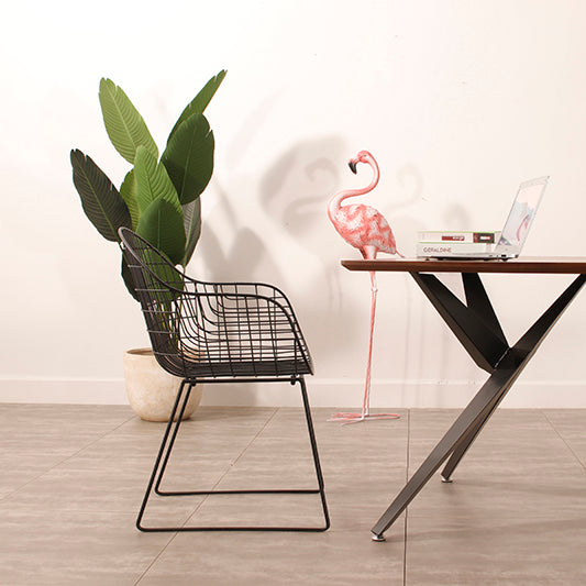 Modern PU Leather Dining Chairs Metal Dining Armchairs for Restaurant Use Clearhalo ' kitchen&dining_furn' 'Dining Chairs' 'Dining Tables & Seating' 'dining_chair' 'furn' 'furn_dining_chair' 'Furniture' 'furniture_dining_chair' 'Kitchen & Dining Furniture' 'kitchen' 4413841