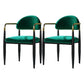 Restaurant Contemporary Upholstered Arm Chair Matte Finish Open Back Dining Chair Green 2 Piece Set Clearhalo ' kitchen&dining_furn' 'Dining Chairs' 'Dining Tables & Seating' 'dining_chair' 'furn' 'furn_dining_chair' 'Furniture' 'furniture_dining_chair' 'Kitchen & Dining Furniture' 'kitchen' 4413865