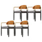 Restaurant Contemporary Upholstered Arm Chair Matte Finish Open Back Dining Chair Orange Black 4 Piece Set Clearhalo ' kitchen&dining_furn' 'Dining Chairs' 'Dining Tables & Seating' 'dining_chair' 'furn' 'furn_dining_chair' 'Furniture' 'furniture_dining_chair' 'Kitchen & Dining Furniture' 'kitchen' 4413880