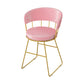 Nordic Glam Dining Chairs Armless Windsor Back Side Chairs for Kitchen with Metal Legs Light Pink 1 Piece Clearhalo ' kitchen&dining_furn' 'Dining Chairs' 'Dining Tables & Seating' 'dining_chair' 'furn' 'furn_dining_chair' 'Furniture' 'furniture_dining_chair' 'Kitchen & Dining Furniture' 'kitchen' 4413886