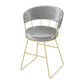 Nordic Glam Dining Chairs Armless Windsor Back Side Chairs for Kitchen with Metal Legs Grey 1 Piece Clearhalo ' kitchen&dining_furn' 'Dining Chairs' 'Dining Tables & Seating' 'dining_chair' 'furn' 'furn_dining_chair' 'Furniture' 'furniture_dining_chair' 'Kitchen & Dining Furniture' 'kitchen' 4413897