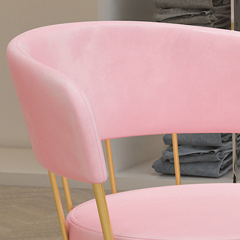 Nordic Glam Dining Chairs Armless Windsor Back Side Chairs for Kitchen with Metal Legs Clearhalo ' kitchen&dining_furn' 'Dining Chairs' 'Dining Tables & Seating' 'dining_chair' 'furn' 'furn_dining_chair' 'Furniture' 'furniture_dining_chair' 'Kitchen & Dining Furniture' 'kitchen' 4413898