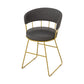 Nordic Glam Dining Chairs Armless Windsor Back Side Chairs for Kitchen with Metal Legs Black 1 Piece Clearhalo ' kitchen&dining_furn' 'Dining Chairs' 'Dining Tables & Seating' 'dining_chair' 'furn' 'furn_dining_chair' 'Furniture' 'furniture_dining_chair' 'Kitchen & Dining Furniture' 'kitchen' 4413903