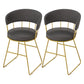 Nordic Glam Dining Chairs Armless Windsor Back Side Chairs for Kitchen with Metal Legs Black 2 Piece Set Clearhalo ' kitchen&dining_furn' 'Dining Chairs' 'Dining Tables & Seating' 'dining_chair' 'furn' 'furn_dining_chair' 'Furniture' 'furniture_dining_chair' 'Kitchen & Dining Furniture' 'kitchen' 4413904