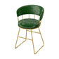 Nordic Glam Dining Chairs Armless Windsor Back Side Chairs for Kitchen with Metal Legs Green 1 Piece Clearhalo ' kitchen&dining_furn' 'Dining Chairs' 'Dining Tables & Seating' 'dining_chair' 'furn' 'furn_dining_chair' 'Furniture' 'furniture_dining_chair' 'Kitchen & Dining Furniture' 'kitchen' 4413906