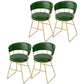 Nordic Glam Dining Chairs Armless Windsor Back Side Chairs for Kitchen with Metal Legs Green 4 Piece Set Clearhalo ' kitchen&dining_furn' 'Dining Chairs' 'Dining Tables & Seating' 'dining_chair' 'furn' 'furn_dining_chair' 'Furniture' 'furniture_dining_chair' 'Kitchen & Dining Furniture' 'kitchen' 4413908