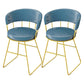 Nordic Glam Dining Chairs Armless Windsor Back Side Chairs for Kitchen with Metal Legs Blue 2 Piece Set Clearhalo ' kitchen&dining_furn' 'Dining Chairs' 'Dining Tables & Seating' 'dining_chair' 'furn' 'furn_dining_chair' 'Furniture' 'furniture_dining_chair' 'Kitchen & Dining Furniture' 'kitchen' 4413916
