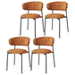 Restaurant Scandinavian Upholstered Side Chair Matte Finish Open Back Dining Chair Orange 4 Piece Set Black Clearhalo ' kitchen&dining_furn' 'Dining Chairs' 'Dining Tables & Seating' 'dining_chair' 'furn' 'furn_dining_chair' 'Furniture' 'furniture_dining_chair' 'Kitchen & Dining Furniture' 'kitchen' 4413921