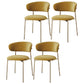 Restaurant Scandinavian Upholstered Side Chair Matte Finish Open Back Dining Chair Ginger 4 Piece Set Brass Gold Clearhalo ' kitchen&dining_furn' 'Dining Chairs' 'Dining Tables & Seating' 'dining_chair' 'furn' 'furn_dining_chair' 'Furniture' 'furniture_dining_chair' 'Kitchen & Dining Furniture' 'kitchen' 4413927
