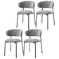 Restaurant Scandinavian Upholstered Side Chair Matte Finish Open Back Dining Chair Light Gray 4 Piece Set Black Clearhalo ' kitchen&dining_furn' 'Dining Chairs' 'Dining Tables & Seating' 'dining_chair' 'furn' 'furn_dining_chair' 'Furniture' 'furniture_dining_chair' 'Kitchen & Dining Furniture' 'kitchen' 4413939