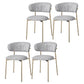 Restaurant Scandinavian Upholstered Side Chair Matte Finish Open Back Dining Chair Black White 4 Piece Set Brass Gold Clearhalo ' kitchen&dining_furn' 'Dining Chairs' 'Dining Tables & Seating' 'dining_chair' 'furn' 'furn_dining_chair' 'Furniture' 'furniture_dining_chair' 'Kitchen & Dining Furniture' 'kitchen' 4413940