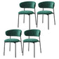 Restaurant Scandinavian Upholstered Side Chair Matte Finish Open Back Dining Chair Blackish Green 4 Piece Set Black Clearhalo ' kitchen&dining_furn' 'Dining Chairs' 'Dining Tables & Seating' 'dining_chair' 'furn' 'furn_dining_chair' 'Furniture' 'furniture_dining_chair' 'Kitchen & Dining Furniture' 'kitchen' 4413943