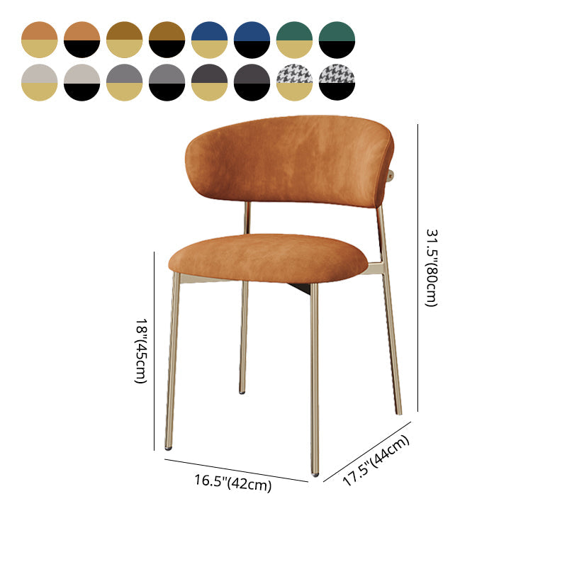 Restaurant Scandinavian Upholstered Side Chair Matte Finish Open Back Dining Chair Clearhalo ' kitchen&dining_furn' 'Dining Chairs' 'Dining Tables & Seating' 'dining_chair' 'furn' 'furn_dining_chair' 'Furniture' 'furniture_dining_chair' 'Kitchen & Dining Furniture' 'kitchen' 4413944