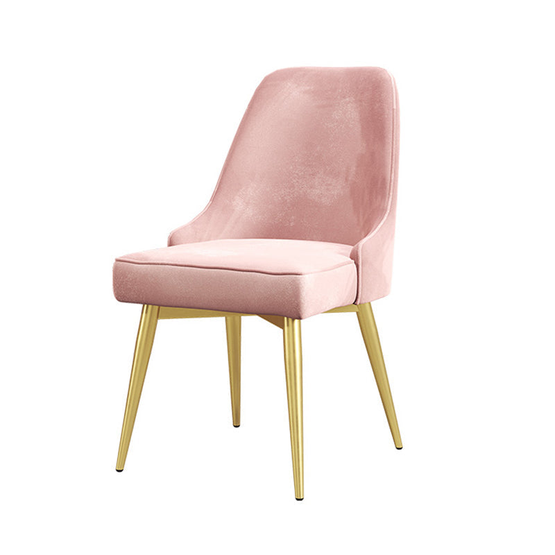 Nordic Style Dining Chair Kitchen Armless Chair with Metal Legs Clearhalo ' kitchen&dining_furn' 'Dining Chairs' 'Dining Tables & Seating' 'dining_chair' 'furn' 'furn_dining_chair' 'Furniture' 'furniture_dining_chair' 'Kitchen & Dining Furniture' 'kitchen' 4413954