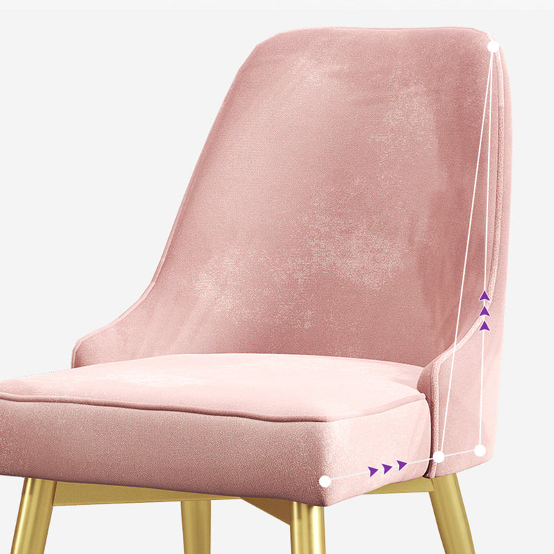 Nordic Style Dining Chair Kitchen Armless Chair with Metal Legs Clearhalo ' kitchen&dining_furn' 'Dining Chairs' 'Dining Tables & Seating' 'dining_chair' 'furn' 'furn_dining_chair' 'Furniture' 'furniture_dining_chair' 'Kitchen & Dining Furniture' 'kitchen' 4413957