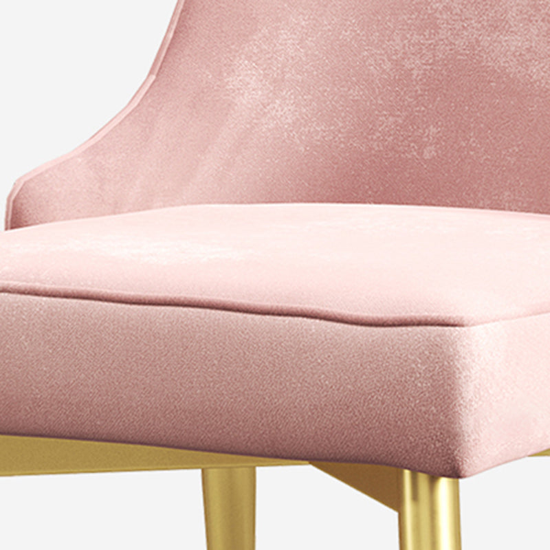 Nordic Style Dining Chair Kitchen Armless Chair with Metal Legs Clearhalo ' kitchen&dining_furn' 'Dining Chairs' 'Dining Tables & Seating' 'dining_chair' 'furn' 'furn_dining_chair' 'Furniture' 'furniture_dining_chair' 'Kitchen & Dining Furniture' 'kitchen' 4413960