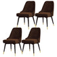 Nordic Style Dining Chair Kitchen Armless Chair with Metal Legs Brown 4 Piece Set Black Gold Clearhalo ' kitchen&dining_furn' 'Dining Chairs' 'Dining Tables & Seating' 'dining_chair' 'furn' 'furn_dining_chair' 'Furniture' 'furniture_dining_chair' 'Kitchen & Dining Furniture' 'kitchen' 4413964