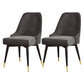 Nordic Style Dining Chair Kitchen Armless Chair with Metal Legs Grey 2 Piece Set Black Gold Clearhalo ' kitchen&dining_furn' 'Dining Chairs' 'Dining Tables & Seating' 'dining_chair' 'furn' 'furn_dining_chair' 'Furniture' 'furniture_dining_chair' 'Kitchen & Dining Furniture' 'kitchen' 4413972
