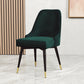 Nordic Style Dining Chair Kitchen Armless Chair with Metal Legs Green 1 Piece Black Gold Clearhalo ' kitchen&dining_furn' 'Dining Chairs' 'Dining Tables & Seating' 'dining_chair' 'furn' 'furn_dining_chair' 'Furniture' 'furniture_dining_chair' 'Kitchen & Dining Furniture' 'kitchen' 4413983