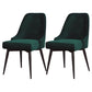 Nordic Style Dining Chair Kitchen Armless Chair with Metal Legs Green 2 Piece Set Black Clearhalo ' kitchen&dining_furn' 'Dining Chairs' 'Dining Tables & Seating' 'dining_chair' 'furn' 'furn_dining_chair' 'Furniture' 'furniture_dining_chair' 'Kitchen & Dining Furniture' 'kitchen' 4413987