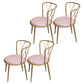 Glam Velvet Dining Room Chair Armless Metal Dining Room Chairs for Home Use Pink 4 Piece Set Clearhalo ' kitchen&dining_furn' 'Dining Chairs' 'Dining Tables & Seating' 'dining_chair' 'furn' 'furn_dining_chair' 'Furniture' 'furniture_dining_chair' 'Kitchen & Dining Furniture' 'kitchen' 4414005