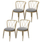 Glam Velvet Dining Room Chair Armless Metal Dining Room Chairs for Home Use Grey 4 Piece Set Clearhalo ' kitchen&dining_furn' 'Dining Chairs' 'Dining Tables & Seating' 'dining_chair' 'furn' 'furn_dining_chair' 'Furniture' 'furniture_dining_chair' 'Kitchen & Dining Furniture' 'kitchen' 4414009