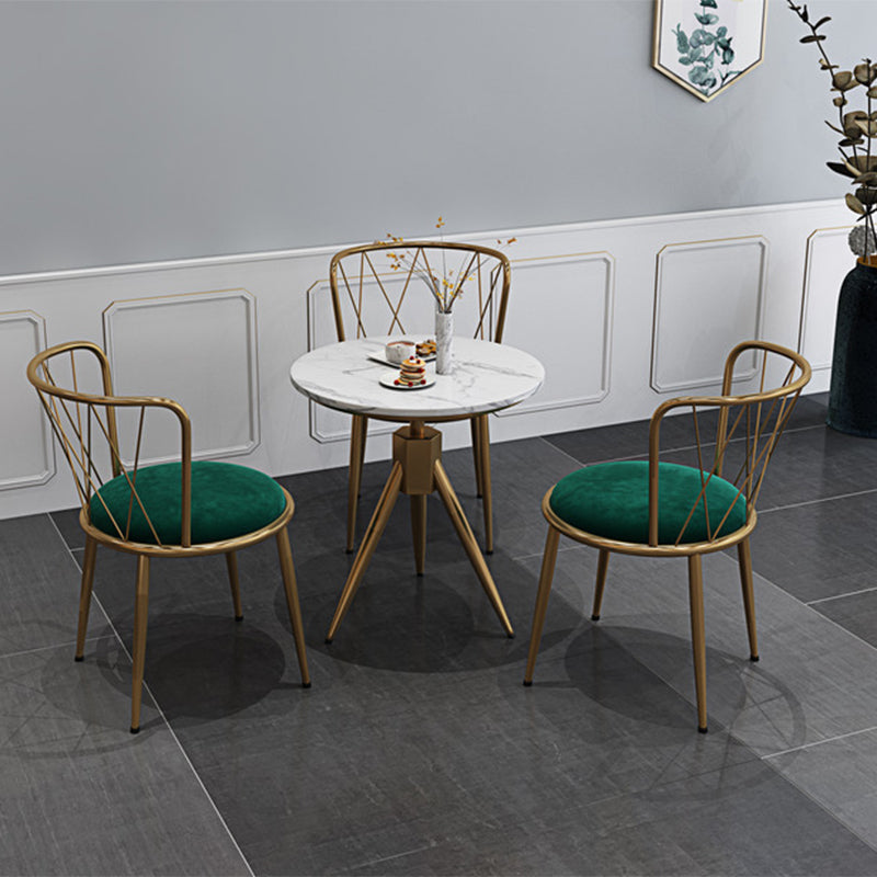 Glam Velvet Dining Room Chair Armless Metal Dining Room Chairs for Home Use Clearhalo ' kitchen&dining_furn' 'Dining Chairs' 'Dining Tables & Seating' 'dining_chair' 'furn' 'furn_dining_chair' 'Furniture' 'furniture_dining_chair' 'Kitchen & Dining Furniture' 'kitchen' 4414015