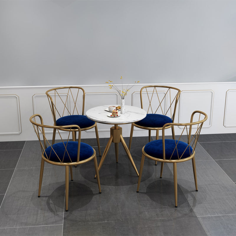 Glam Velvet Dining Room Chair Armless Metal Dining Room Chairs for Home Use Clearhalo ' kitchen&dining_furn' 'Dining Chairs' 'Dining Tables & Seating' 'dining_chair' 'furn' 'furn_dining_chair' 'Furniture' 'furniture_dining_chair' 'Kitchen & Dining Furniture' 'kitchen' 4414016