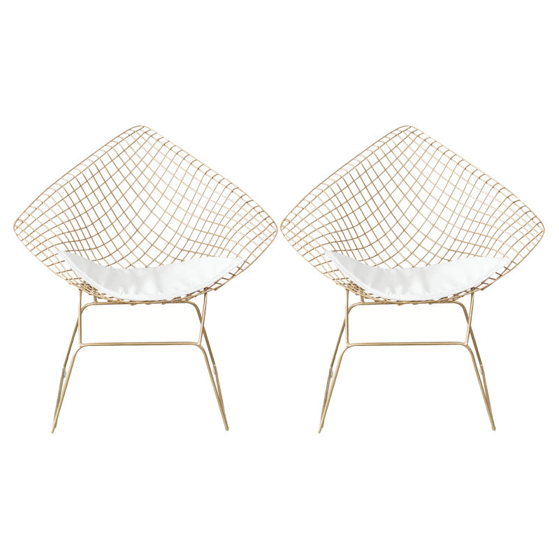 Nordic Style Dining Chair Armless Chairs for Kitchen with Metal Legs Golden 2 Piece Set Clearhalo ' kitchen&dining_furn' 'Dining Chairs' 'Dining Tables & Seating' 'dining_chair' 'furn' 'furn_dining_chair' 'Furniture' 'furniture_dining_chair' 'Kitchen & Dining Furniture' 'kitchen' 4414020