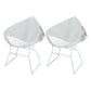 Nordic Style Dining Chair Armless Chairs for Kitchen with Metal Legs White 2 Piece Set Clearhalo ' kitchen&dining_furn' 'Dining Chairs' 'Dining Tables & Seating' 'dining_chair' 'furn' 'furn_dining_chair' 'Furniture' 'furniture_dining_chair' 'Kitchen & Dining Furniture' 'kitchen' 4414033