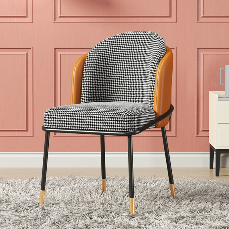 Glam Style Dining Chairs Armless Chairs for Kitchen with Metal Legs Clearhalo ' kitchen&dining_furn' 'Dining Chairs' 'Dining Tables & Seating' 'dining_chair' 'furn' 'furn_dining_chair' 'Furniture' 'furniture_dining_chair' 'Kitchen & Dining Furniture' 'kitchen' 4414037