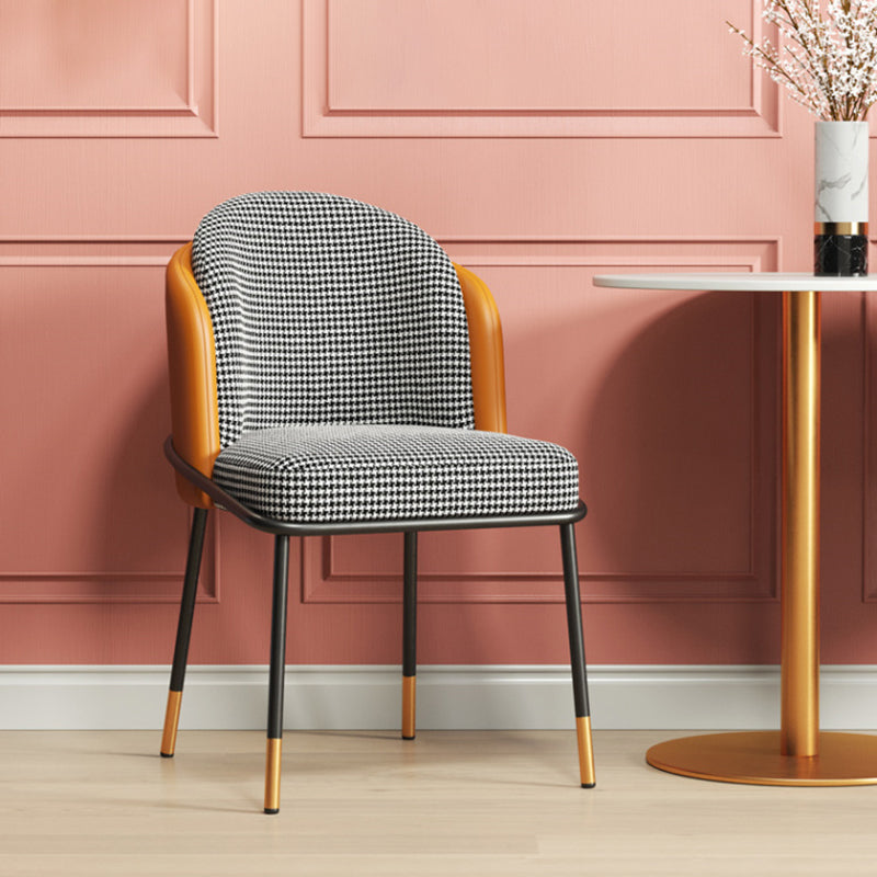 Glam Style Dining Chairs Armless Chairs for Kitchen with Metal Legs Clearhalo ' kitchen&dining_furn' 'Dining Chairs' 'Dining Tables & Seating' 'dining_chair' 'furn' 'furn_dining_chair' 'Furniture' 'furniture_dining_chair' 'Kitchen & Dining Furniture' 'kitchen' 4414040