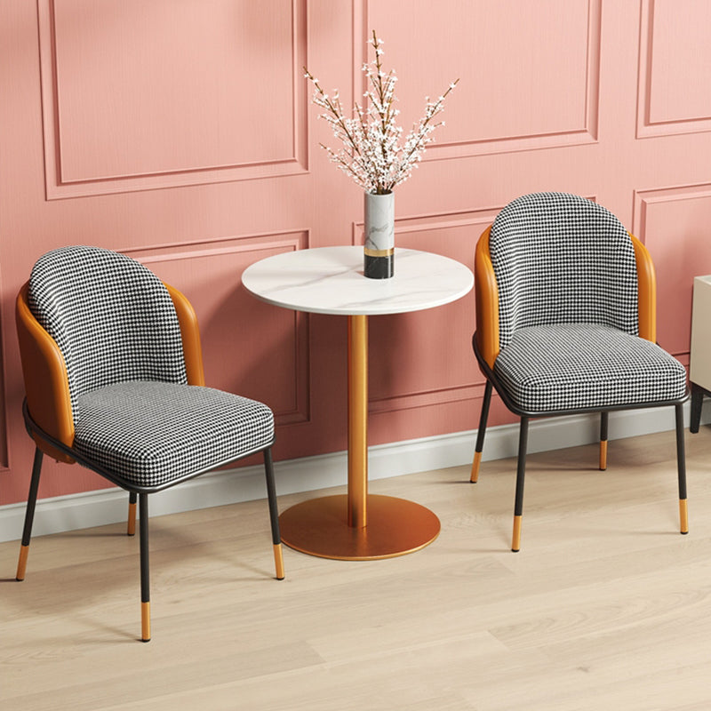 Glam Style Dining Chairs Armless Chairs for Kitchen with Metal Legs Clearhalo ' kitchen&dining_furn' 'Dining Chairs' 'Dining Tables & Seating' 'dining_chair' 'furn' 'furn_dining_chair' 'Furniture' 'furniture_dining_chair' 'Kitchen & Dining Furniture' 'kitchen' 4414041