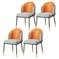 Glam Style Dining Chairs Armless Chairs for Kitchen with Metal Legs Orange 4 Piece Set Clearhalo ' kitchen&dining_furn' 'Dining Chairs' 'Dining Tables & Seating' 'dining_chair' 'furn' 'furn_dining_chair' 'Furniture' 'furniture_dining_chair' 'Kitchen & Dining Furniture' 'kitchen' 4414042