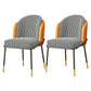 Glam Style Dining Chairs Armless Chairs for Kitchen with Metal Legs Orange Black 2 Piece Set Clearhalo ' kitchen&dining_furn' 'Dining Chairs' 'Dining Tables & Seating' 'dining_chair' 'furn' 'furn_dining_chair' 'Furniture' 'furniture_dining_chair' 'Kitchen & Dining Furniture' 'kitchen' 4414046