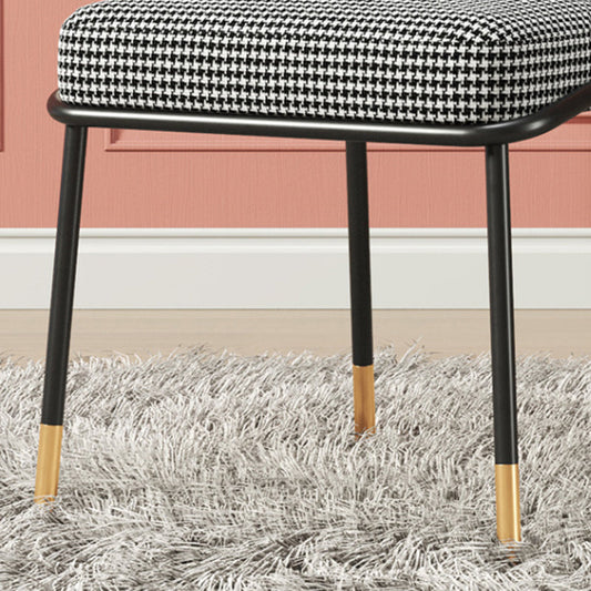 Glam Style Dining Chairs Armless Chairs for Kitchen with Metal Legs Clearhalo ' kitchen&dining_furn' 'Dining Chairs' 'Dining Tables & Seating' 'dining_chair' 'furn' 'furn_dining_chair' 'Furniture' 'furniture_dining_chair' 'Kitchen & Dining Furniture' 'kitchen' 4414049