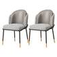 Glam Style Dining Chairs Armless Chairs for Kitchen with Metal Legs Grey 2 Piece Set Clearhalo ' kitchen&dining_furn' 'Dining Chairs' 'Dining Tables & Seating' 'dining_chair' 'furn' 'furn_dining_chair' 'Furniture' 'furniture_dining_chair' 'Kitchen & Dining Furniture' 'kitchen' 4414052